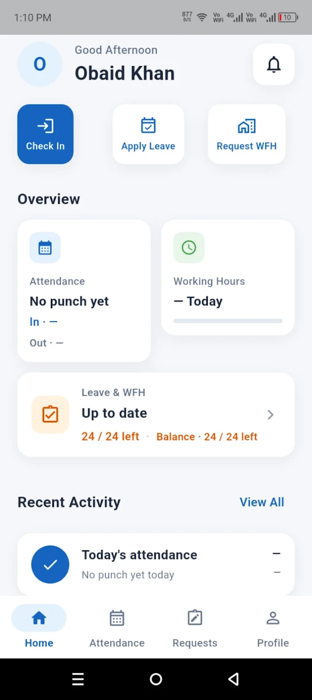 Solochoicez EMS app home screen